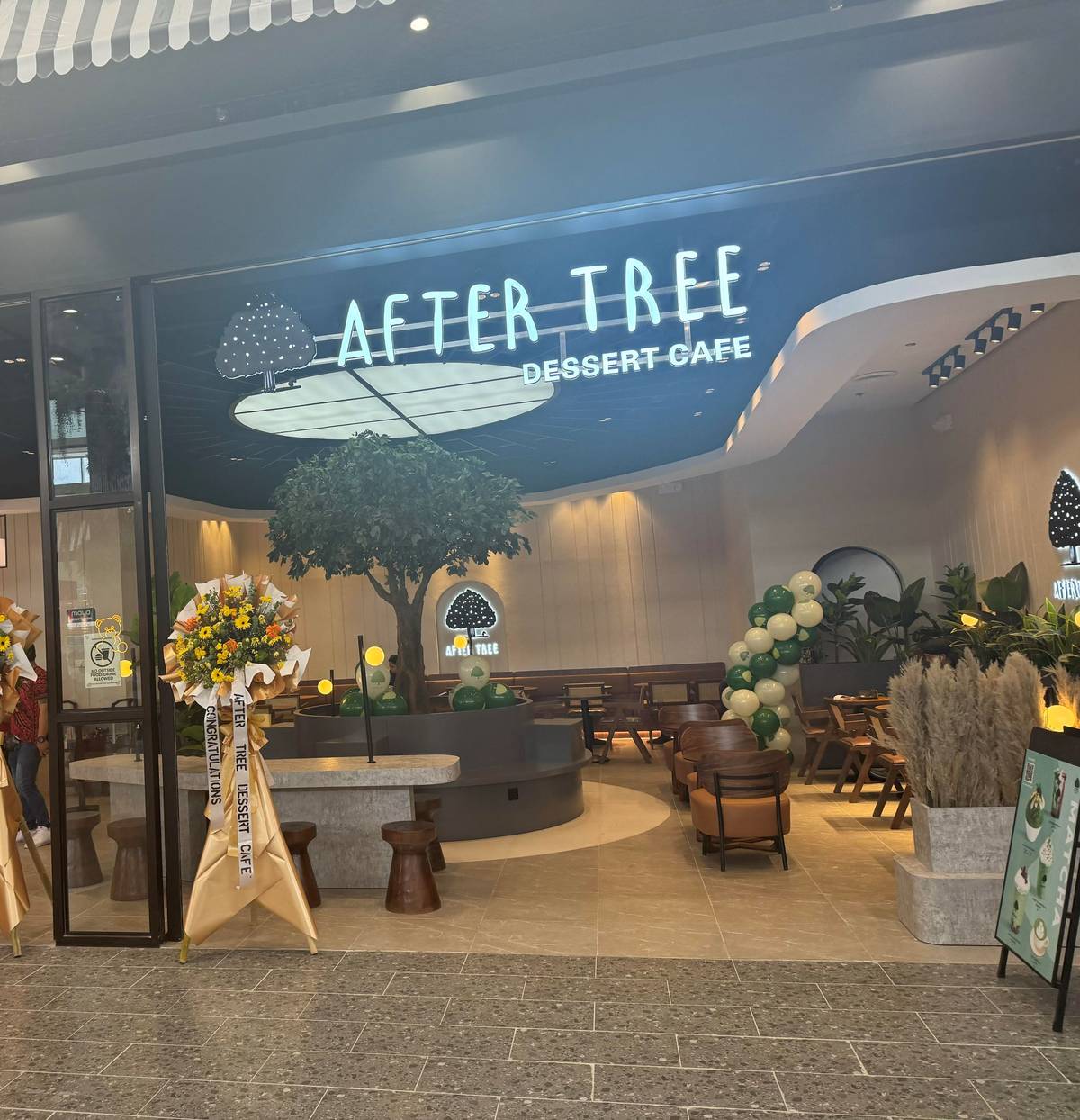 Homegrown favorite After Tree Dessert Cafe offers a cozy spot for delicious treats.